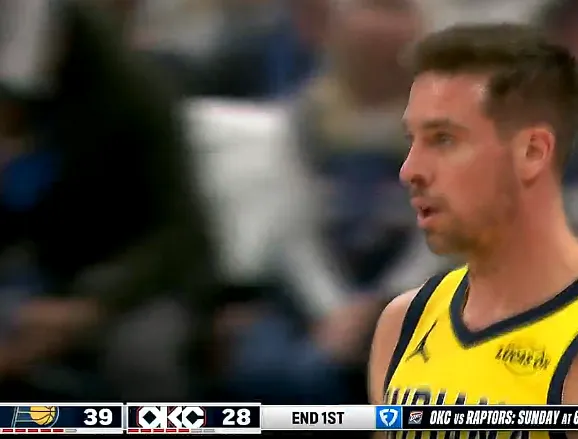 yl7703永利-麦康奈尔中距离跳投压哨命中，步行者首节39-28领先雷霆